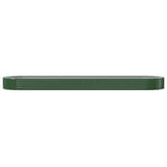 Vidaxl Visoka greda iz cinkanega jekla 523x140x36 cm zelena