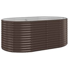 Vidaxl Visoka greda iz prašno premazanega jekla 175x100x68 cm rjava