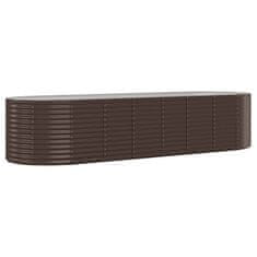 Vidaxl Visoka greda iz cinkanega jekla 322x100x68 cm rjava