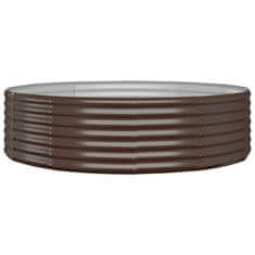 Vidaxl Visoka greda iz cinkanega jekla 140x140x36 cm rjava