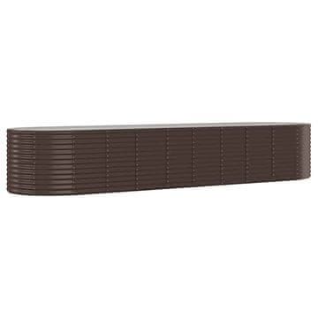 Vidaxl Visoka greda iz cinkanega jekla 396x100x68 cm rjava