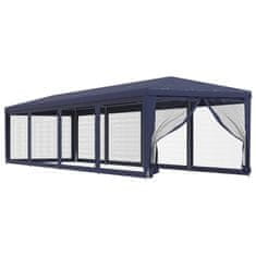 Vidaxl vidaXL Šotor z 10 mrežastimi stenami, moder, 3 x 12 m, HDPE