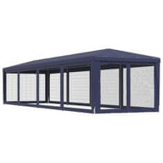 Vidaxl vidaXL Šotor z 10 mrežastimi stenami, moder, 3 x 12 m, HDPE