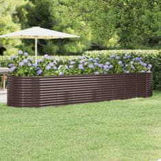 Vidaxl Visoka greda iz cinkanega jekla 396x100x68 cm rjava