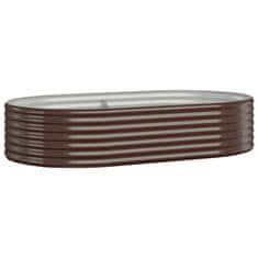 Vidaxl Visoka greda iz cinkanega jekla 175x100x36 cm rjava