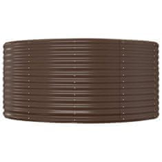 Vidaxl Visoka greda rjava 140x140x68 cm cinkano jeklo