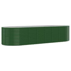 Vidaxl Visoka greda iz cinkanega jekla 322x100x68 cm zelena