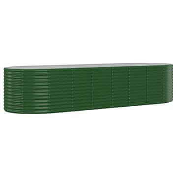Vidaxl Visoka greda iz cinkanega jekla 322x100x68 cm zelena