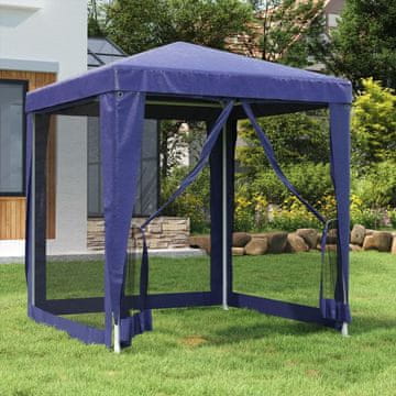 Vidaxl vidaXL 4-stenski mrežasti šotor za zabave moder 2x2 m HDPE