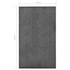 Vidaxl Pralni predpražnik antraciten 90x150 cm