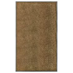 Vidaxl Pralni predpražnik rjav 90x150 cm