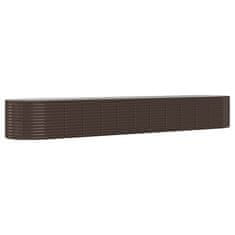 Vidaxl Visoka greda iz prašno premazanega jekla 507x100x68 cm rjava