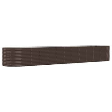 Vidaxl Visoka greda iz prašno premazanega jekla 507x100x68 cm rjava