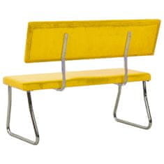 Vidaxl Klop 110 cm gorčično rumen žamet