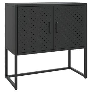 Vidaxl Komoda črna 75x35x75 cm jeklo