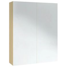 Vidaxl Kopalniška omarica z ogledalom 60x15x75 cm MDF bela in hrast