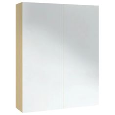 Greatstore Kopalniška omarica z ogledalom 60x15x75 cm MDF bela in hrast