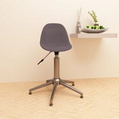 Vidaxl Obračalni pisarniški stol, sivkaste barve, oblazinjen s tkanino