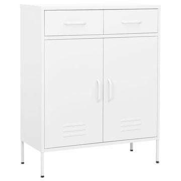 Vidaxl vidaXL Omarica, bela, 80x35x101,5 cm, jeklo