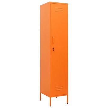Vidaxl Omara s ključavnico oranžna 35x46x180 cm jeklo