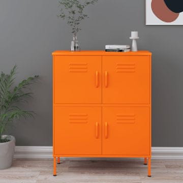 Vidaxl vidaXL Omarica oranžna 80x35x101,5 cm jeklo