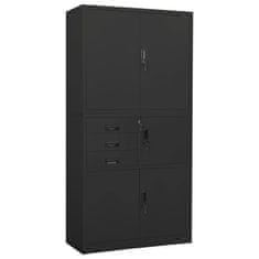 Vidaxl Pisarniška omara antracitna 90x40x180 cm jeklo
