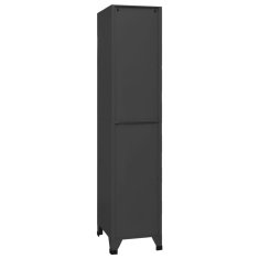 Vidaxl Omara s ključavnico antracitna 38x45x180 cm jeklo
