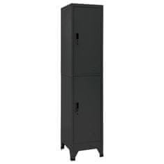Vidaxl Omara s ključavnico antracitna 38x45x180 cm jeklo