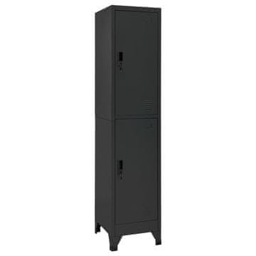 Vidaxl Omara s ključavnico antracitna 38x45x180 cm jeklo