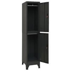 Vidaxl Omara s ključavnico antracitna 38x45x180 cm jeklo