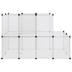 Greatstore Ograda za male živali prozorna 142x74x93 cm PP in jeklo