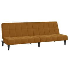 Greatstore 2-sedežni kavč, rjave barve, oblazinjen z žametom