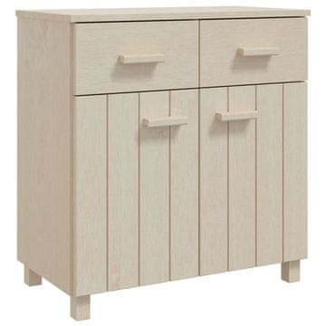 Vidaxl Nočna omarica HAMAR medeno rjava 79x40x80 cm trdna borovina