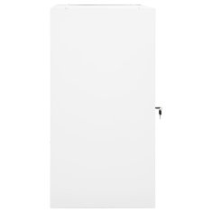 Vidaxl Omara za sedlo bela 53x53x105 cm jeklo