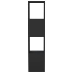 Vidaxl Vrtljiva omarica črna 34,5x34,5x147,5 cm iverna plošča