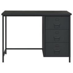 Vidaxl Industrijska pisalna miza s predali antracit 105x52x75 cm jeklo