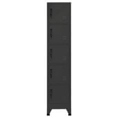 Vidaxl Omara s ključavnico antracitna 38x40x180 cm jeklo