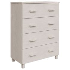 Vidaxl Komoda HAMAR bela 79x40x103,5 cm trdna borovina