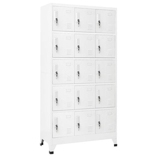 Vidaxl Omara s ključavnico svetlo siva 90x40x180 cm jeklo