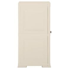 Vidaxl Plastična omarica 40x43x85,5 cm izgled lesa krem
