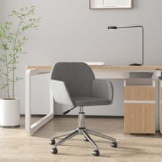 Vidaxl Vrtljiv pisarniški stol svetlo sivo blago