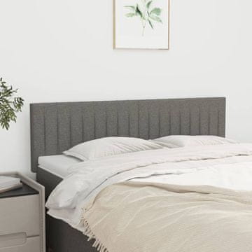 Vidaxl vidaXL Vzglavja za posteljo, 2 kosa, temno siva, 72x5x78/88 cm, blago