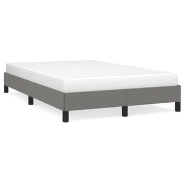 Vidaxl Posteljni okvir brez vzmetnice temno siv 120x200 cm blago