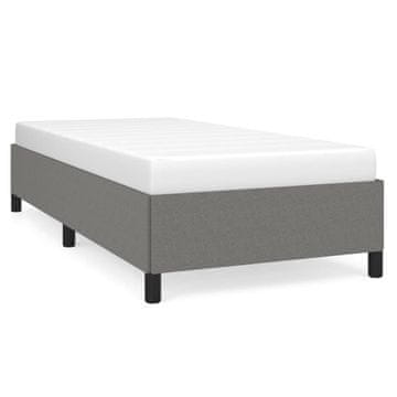 Vidaxl Posteljni okvir brez vzmetnice temno siv 100x200 cm blago