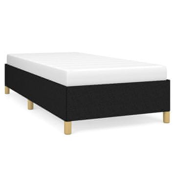 Vidaxl posteljni okvir brez vzmetnice Črna 90x200cm Tkanina