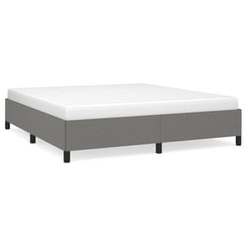 Vidaxl Posteljni okvir brez vzmetnice temno siv 180x200 cm tkanina