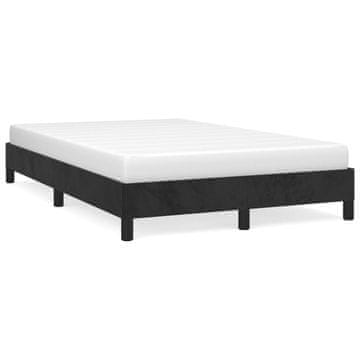Vidaxl Posteljni okvir brez vzmetnice črn 120x200 cm žamet