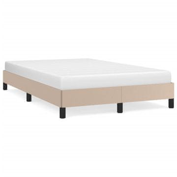Vidaxl Posteljni okvir kapučino 120x200 cm umetno usnje