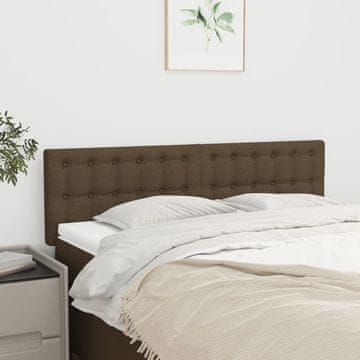Vidaxl vidaXL Vzglavja za posteljo, komplet 2 kosov, temno rjava, 72x5x78/88 cm, blago