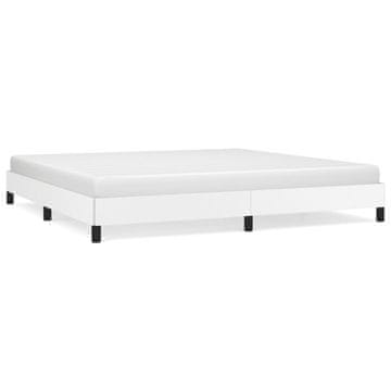 Vidaxl Posteljni okvir bel 200x200 cm umetno usnje